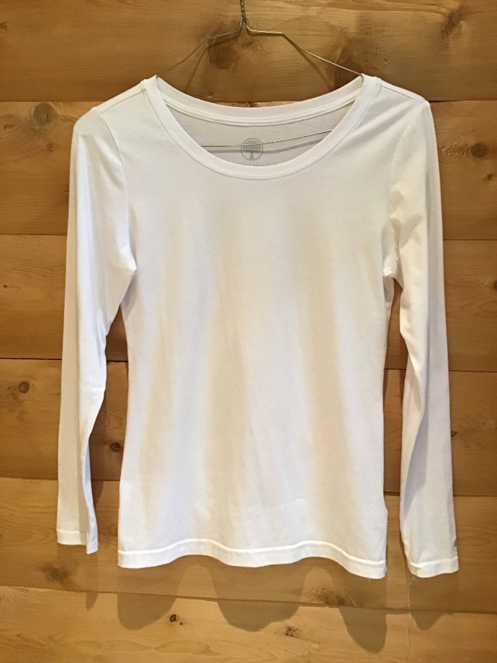 White Long Sleeved Healing Hands Under Scrub Top - Small